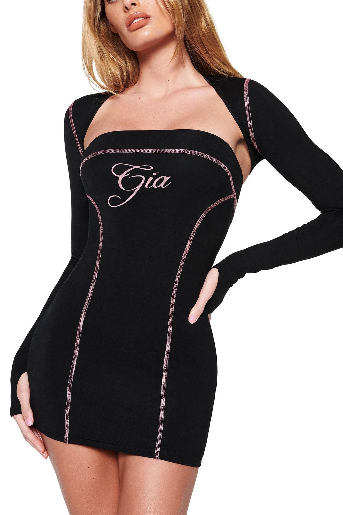 BLARE TUBE MINI DRESS - BLACK