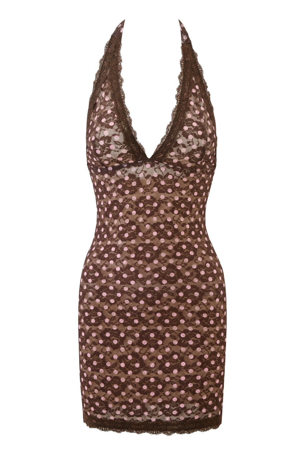 GEM MINI DRESS - PINK CHOCOLATE