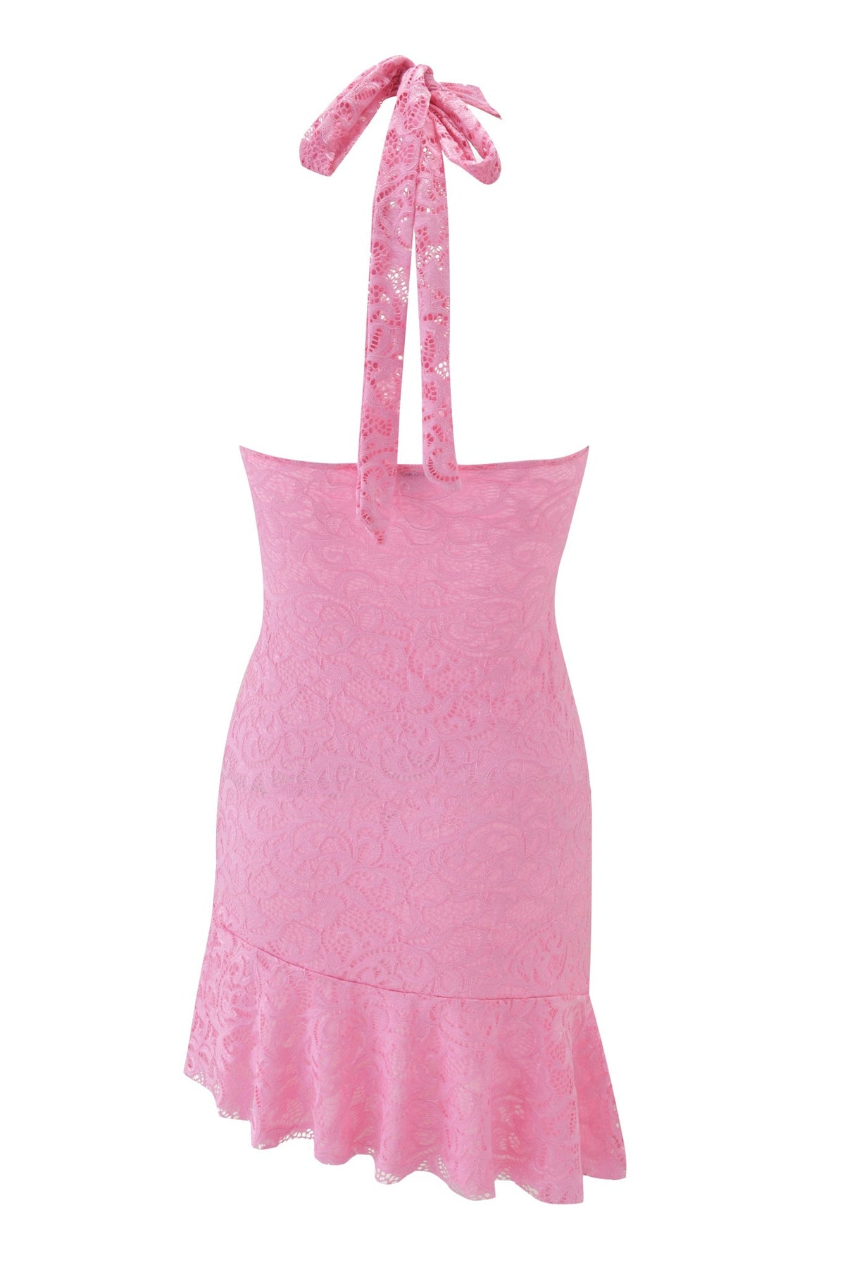 GEMMA HALTER MINI DRESS - BABY PINK