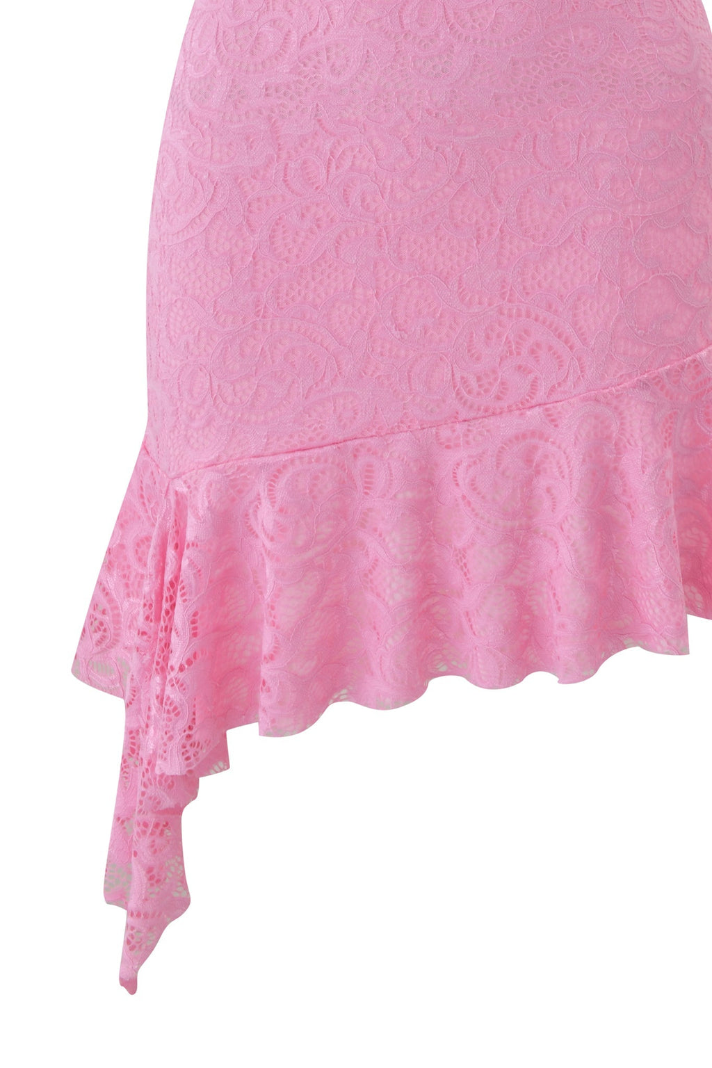 GEMMA HALTER MINI DRESS - BABY PINK