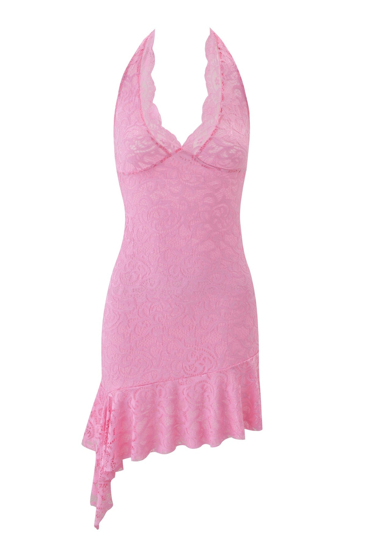 GEMMA HALTER MINI DRESS - BABY PINK