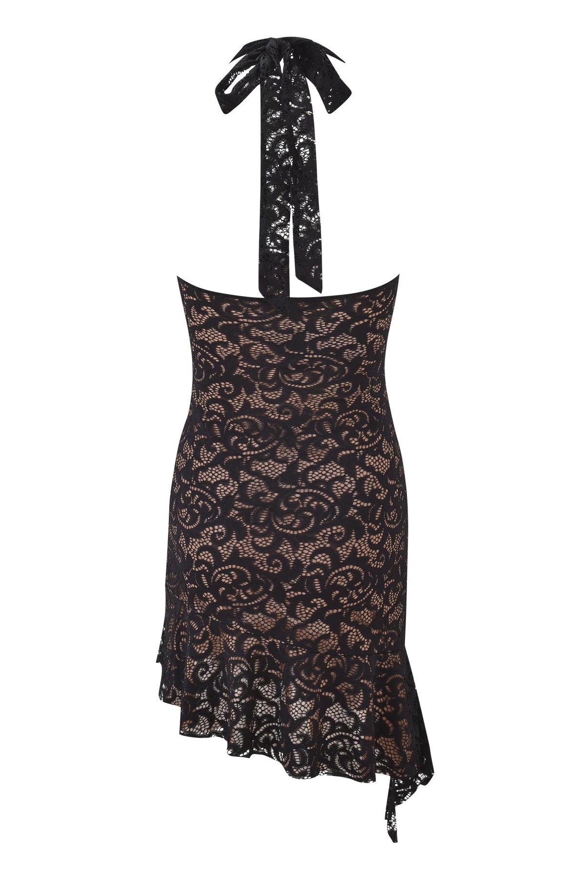 GEMMA HALTER MINI DRESS - BLACK