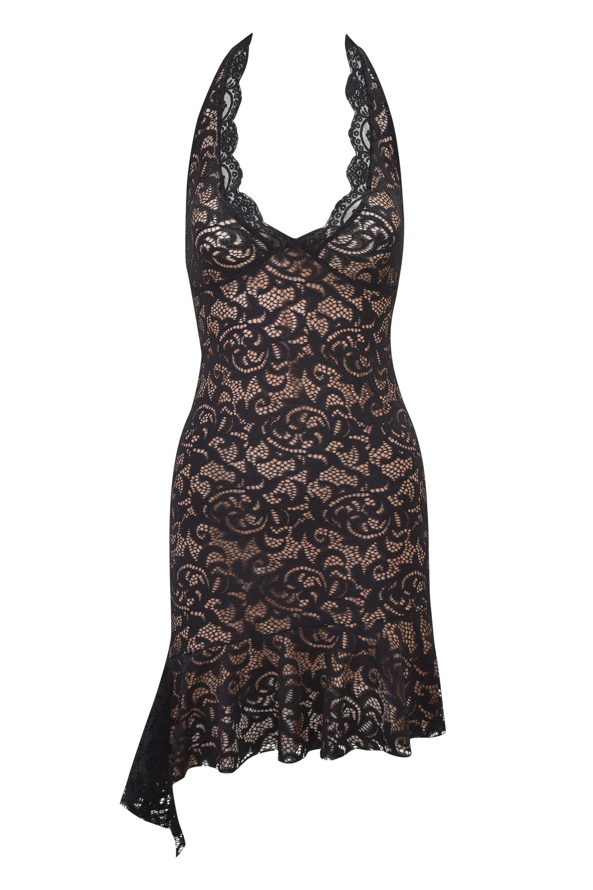 GEMMA HALTER MINI DRESS - BLACK
