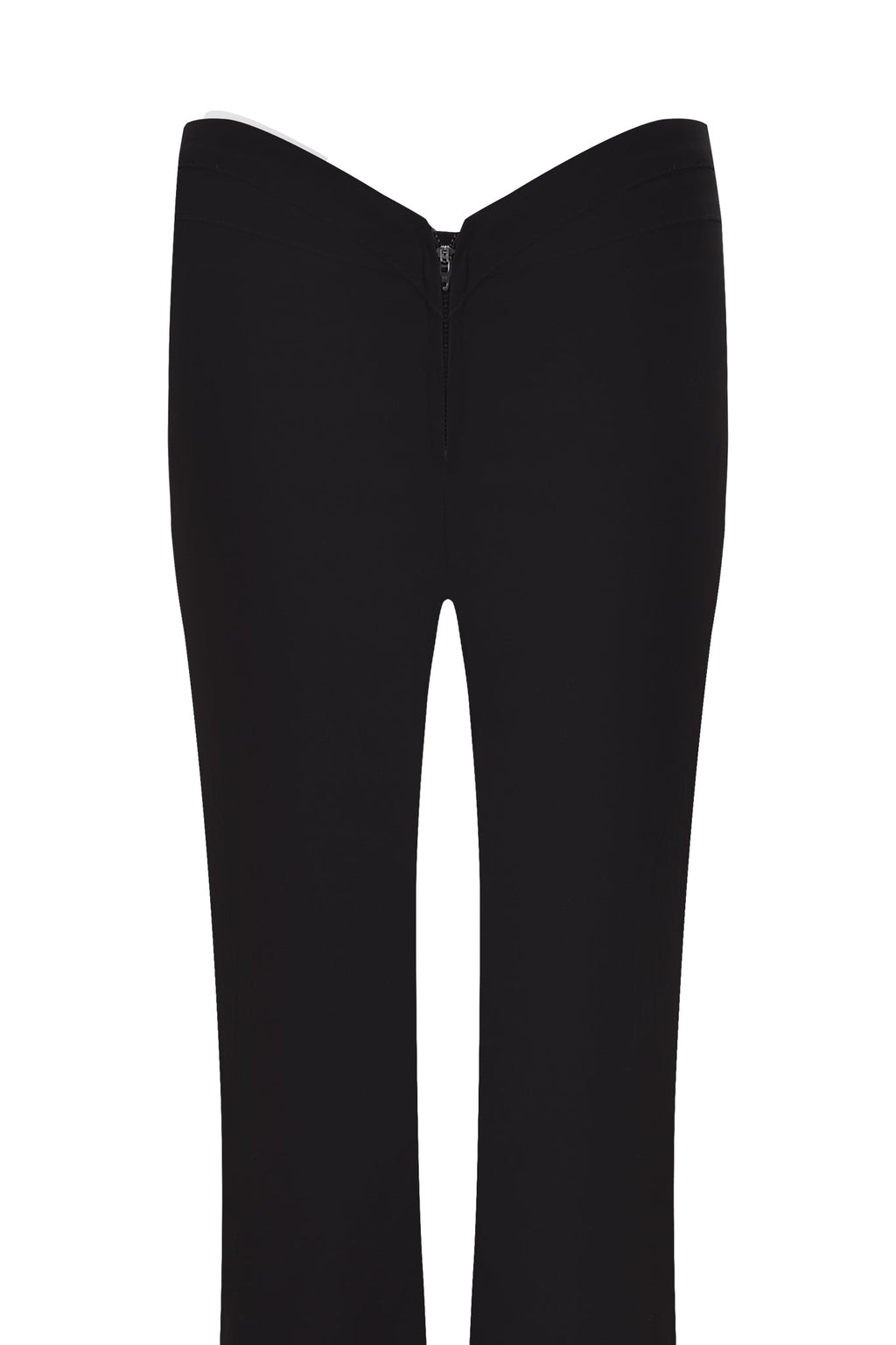 ELLENA 2.0 CURVED WAIST ZIPPER PANT - BLACK