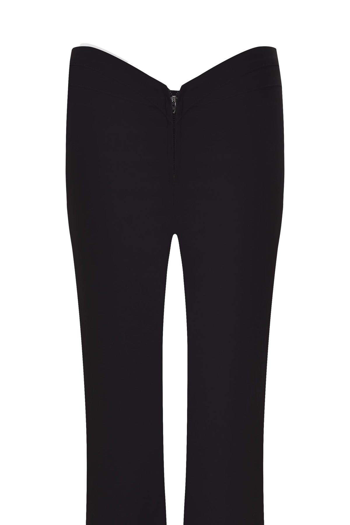 ELLENA 2.0 CURVED WAIST ZIPPER PANT - BLACK