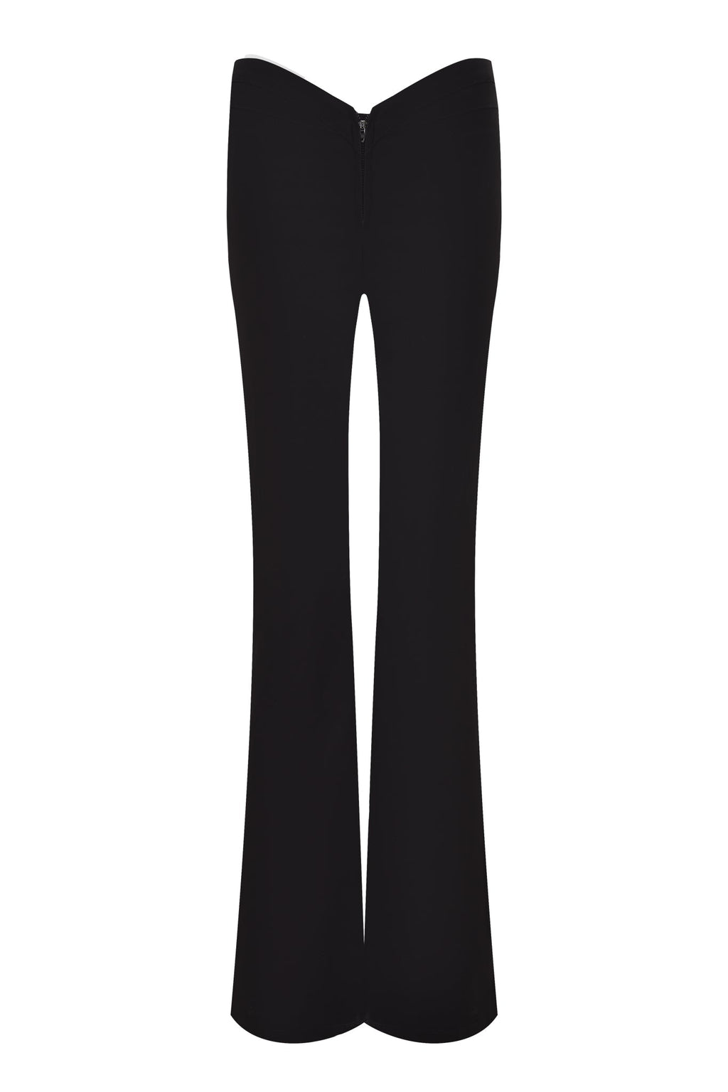 ELLENA 2.0 CURVED WAIST ZIPPER PANT - BLACK