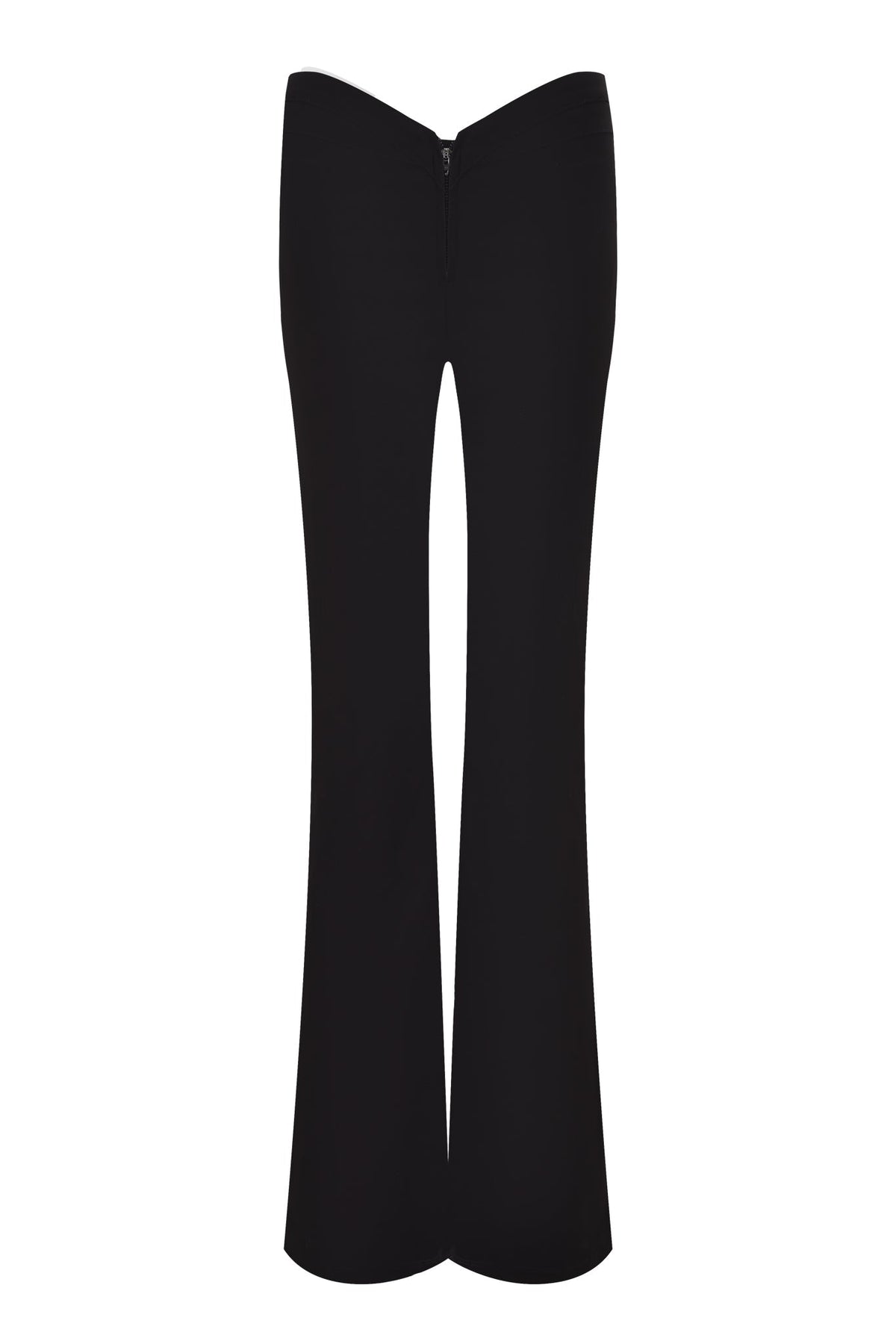 ELLENA 2.0 CURVED WAIST ZIPPER PANT - BLACK