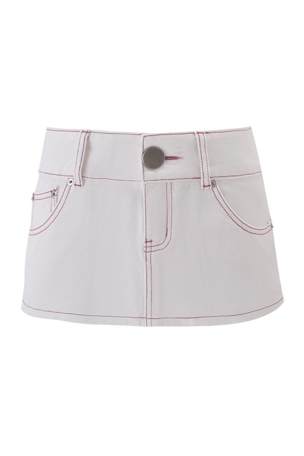 MOXIE DENIM MINI SKIRT - WHITE