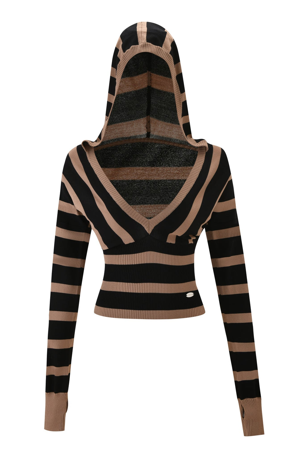 SUZI SWEATER - BLACK AND TAN STRIPE