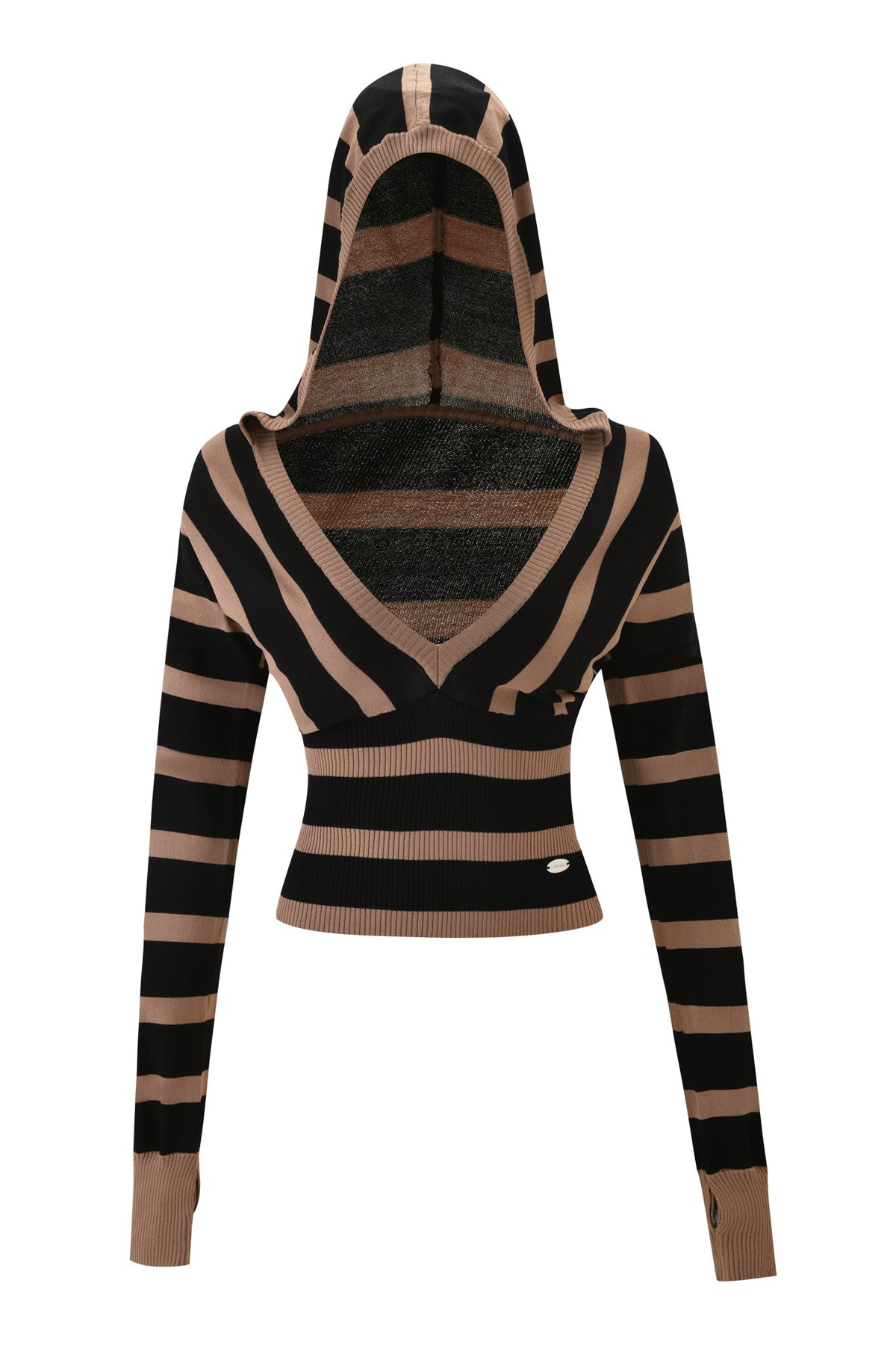 SUZI SWEATER - BLACK AND TAN STRIPE
