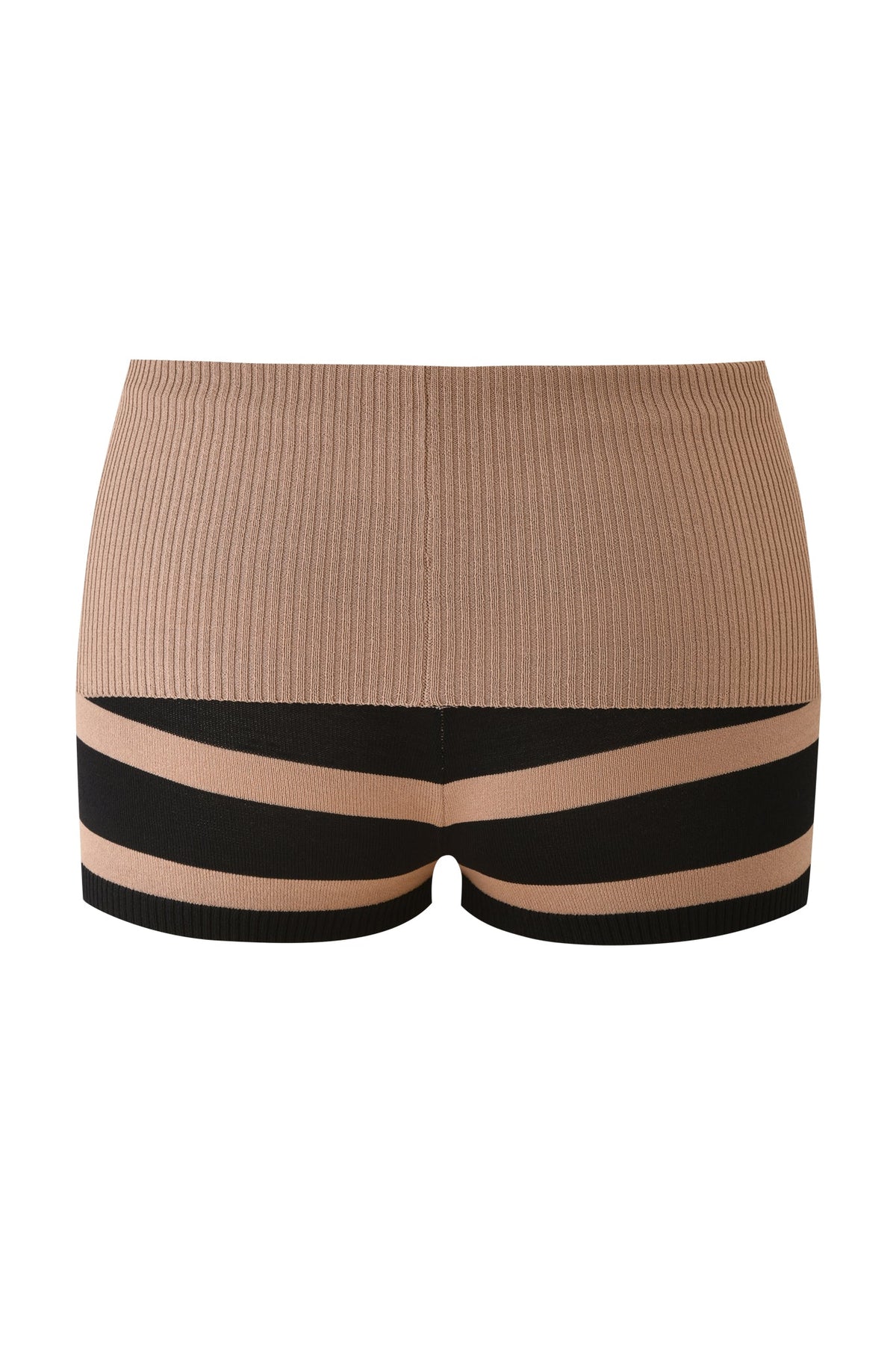 SUZI SHORT - BLACK AND TAN STRIPE