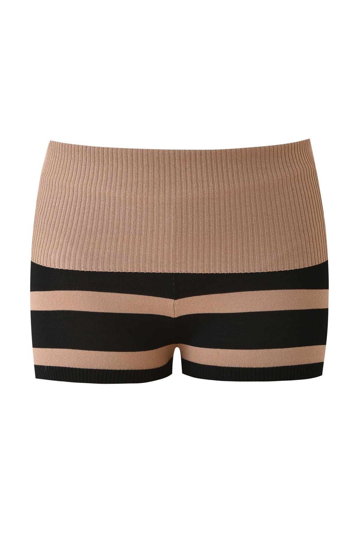 SUZI SHORT - BLACK AND TAN STRIPE