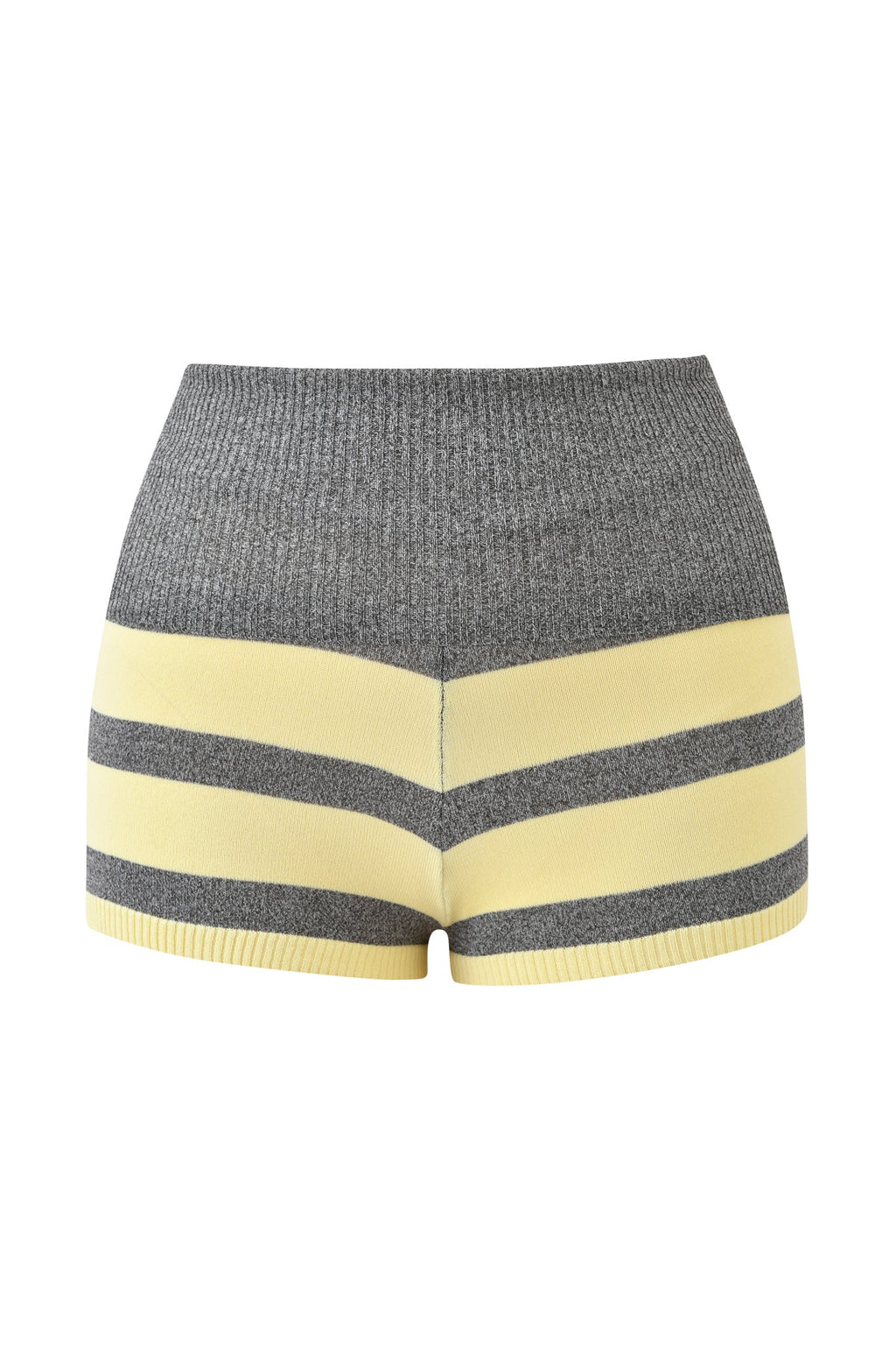 SUZI SHORT - YELLOW AND GREY STRIPE
