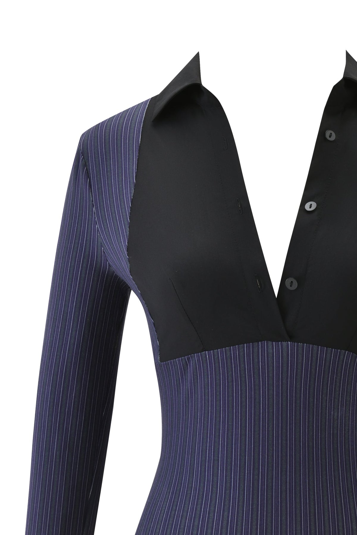 SHARAH TOP - BLUE PINSTRIPE