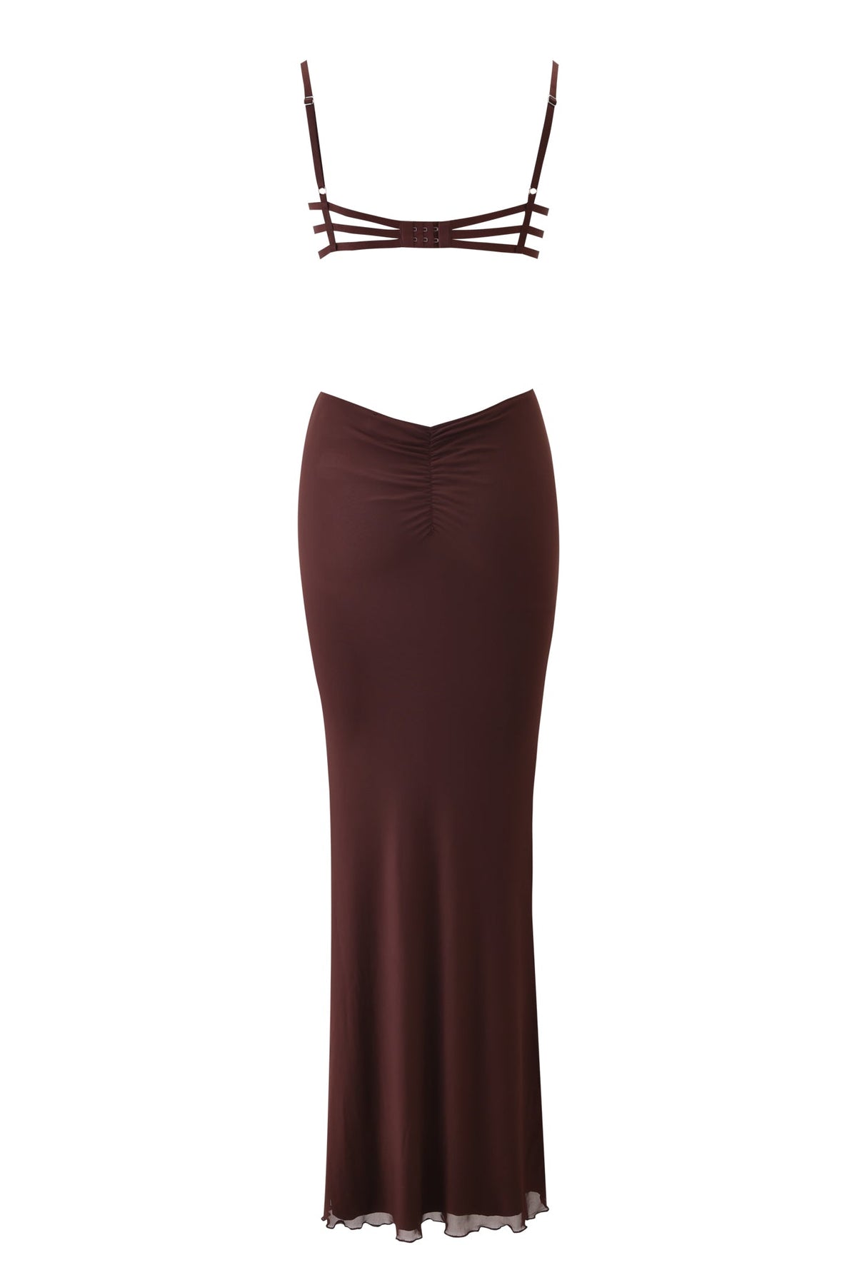 SILO MAXI DRESS - BROWN