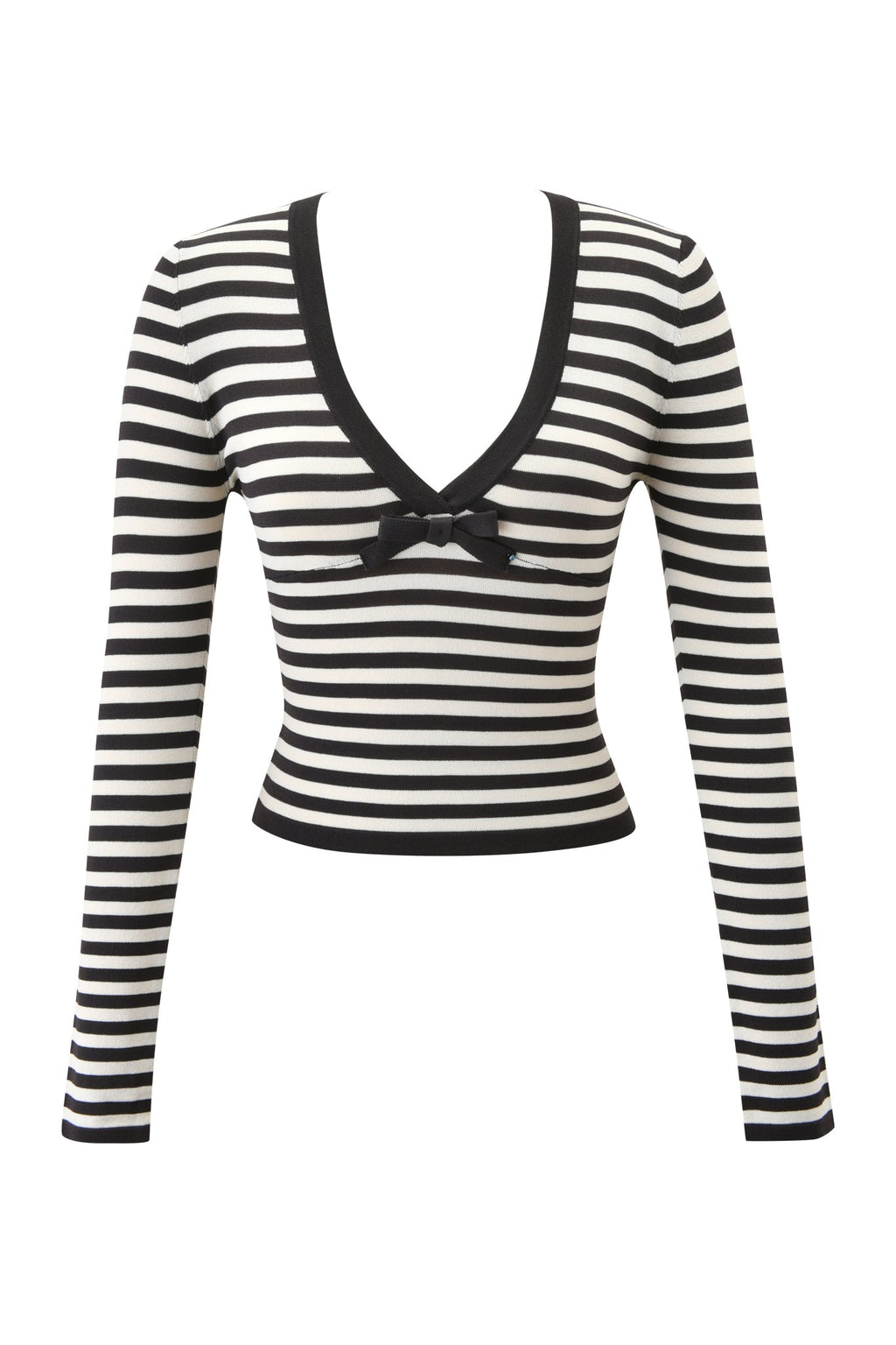ZINNIA TOP - BLACK AND CREAM