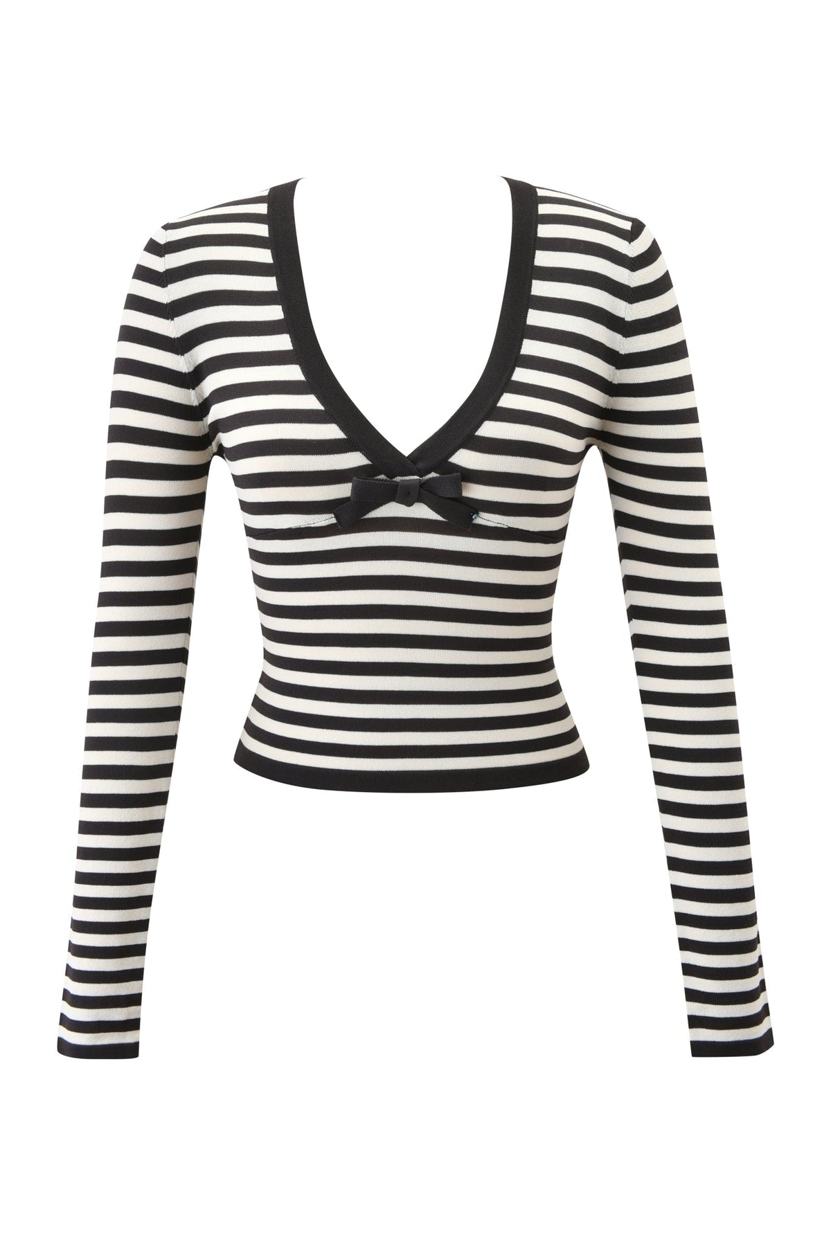 ZINNIA TOP - BLACK AND CREAM