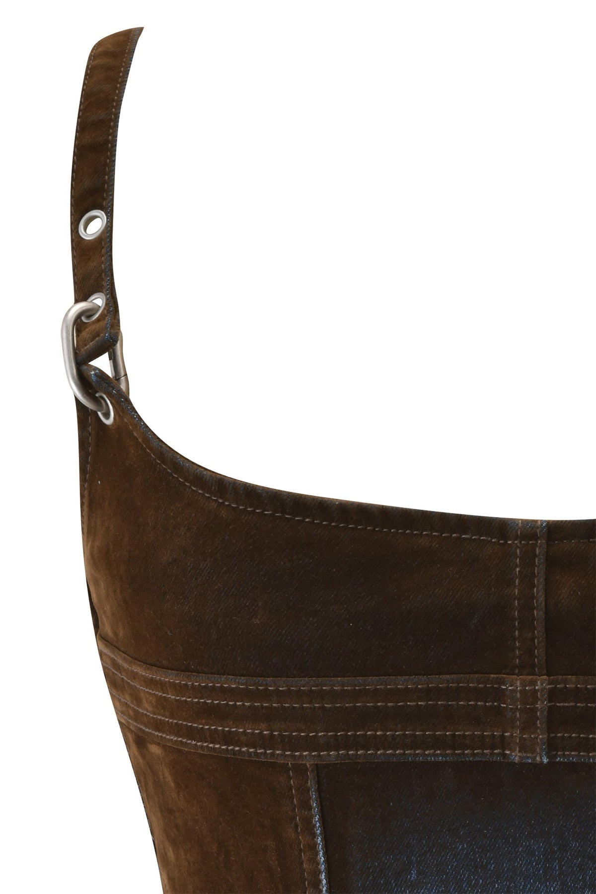 VIVAINE DENIM CORSET TOP - NEUTRAL