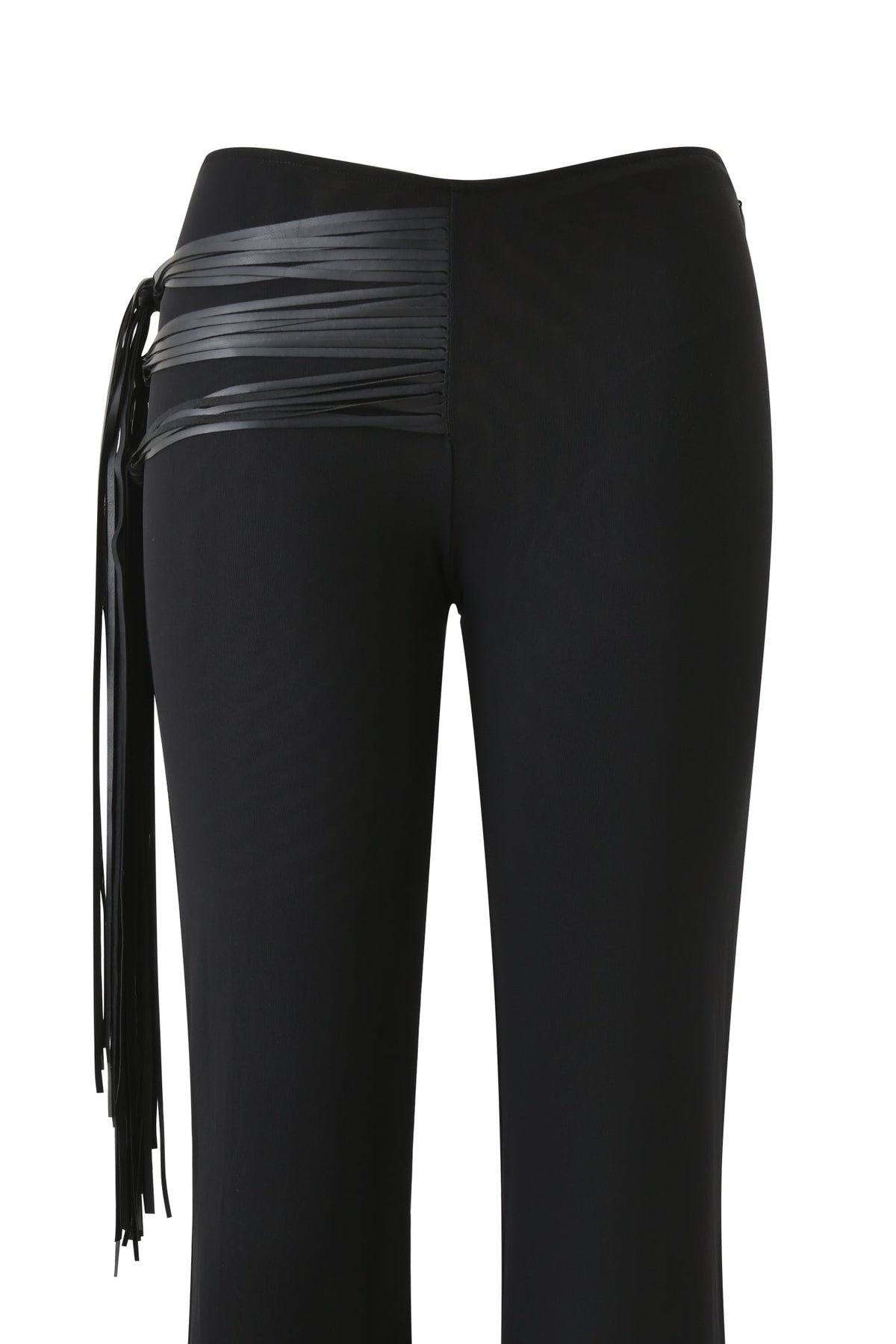 ISELDA FRINGE PANT - BLACK
