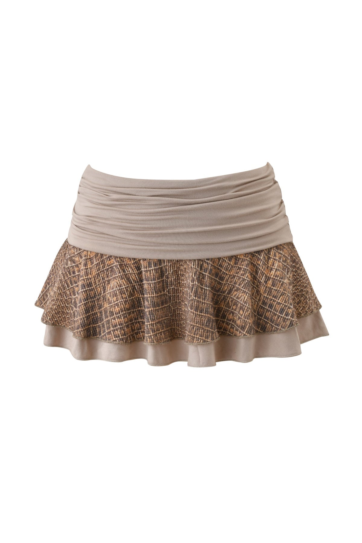 ECHO WAFFLE MINI SKIRT - REPTILIA