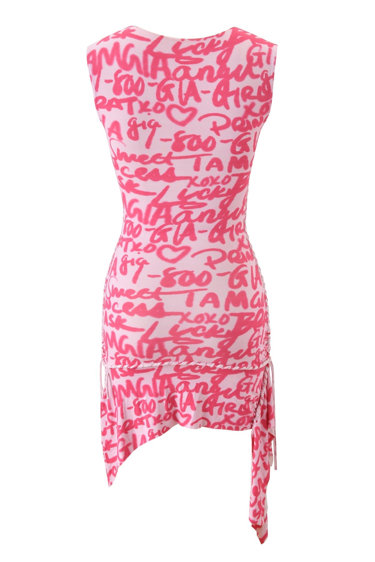 HONEY MACRAME MINI DRESS - PINK WRITING ON THE WALL