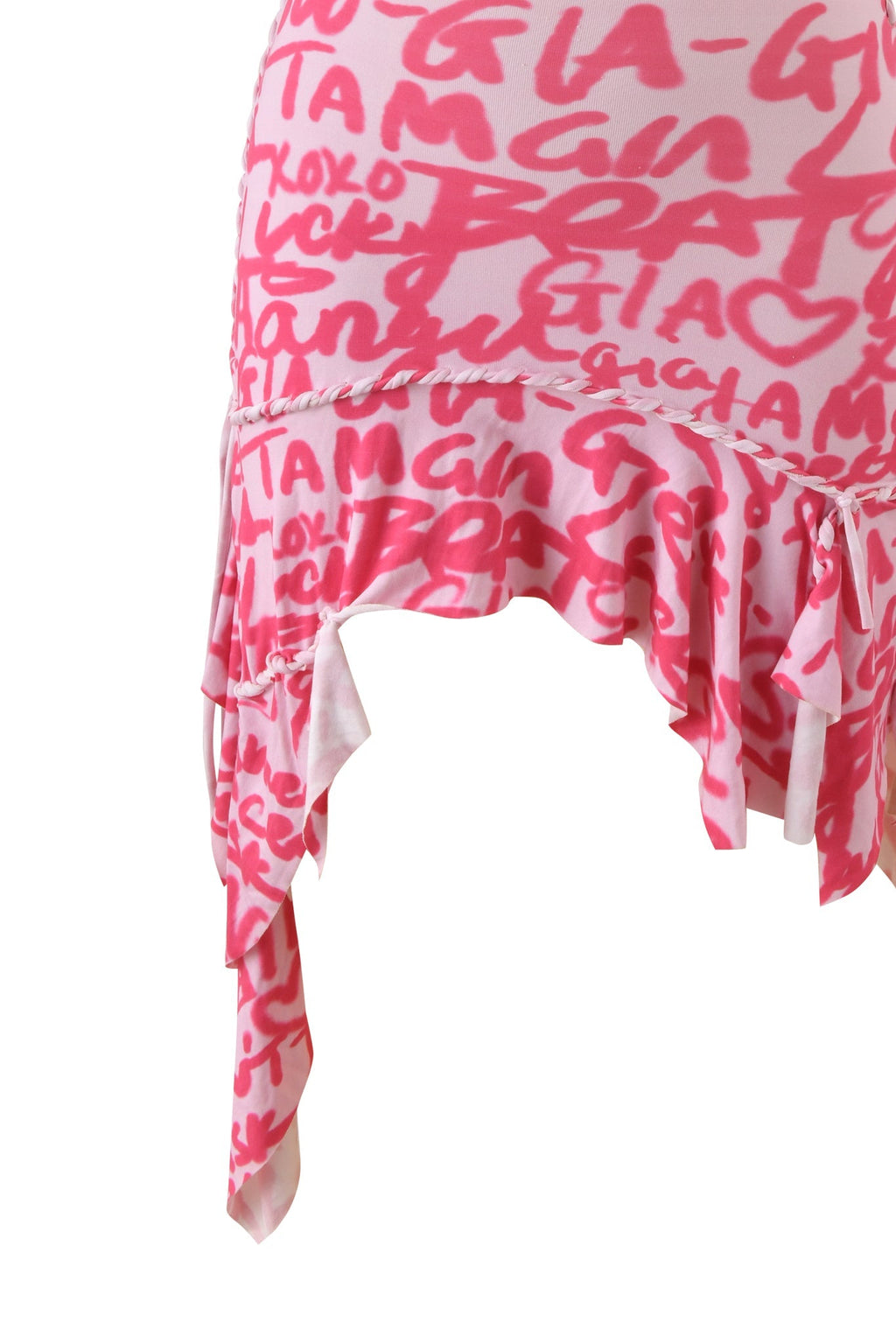 HONEY MACRAME MINI DRESS - PINK WRITING ON THE WALL