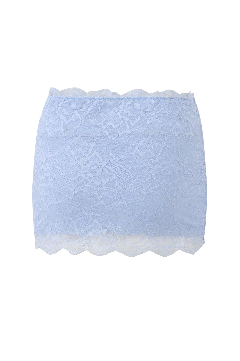 SALLI LACE MINI SKIRT - BABY BLUE