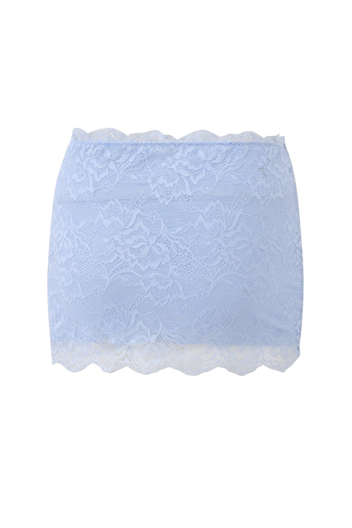 SALLI LACE MINI SKIRT - BABY BLUE