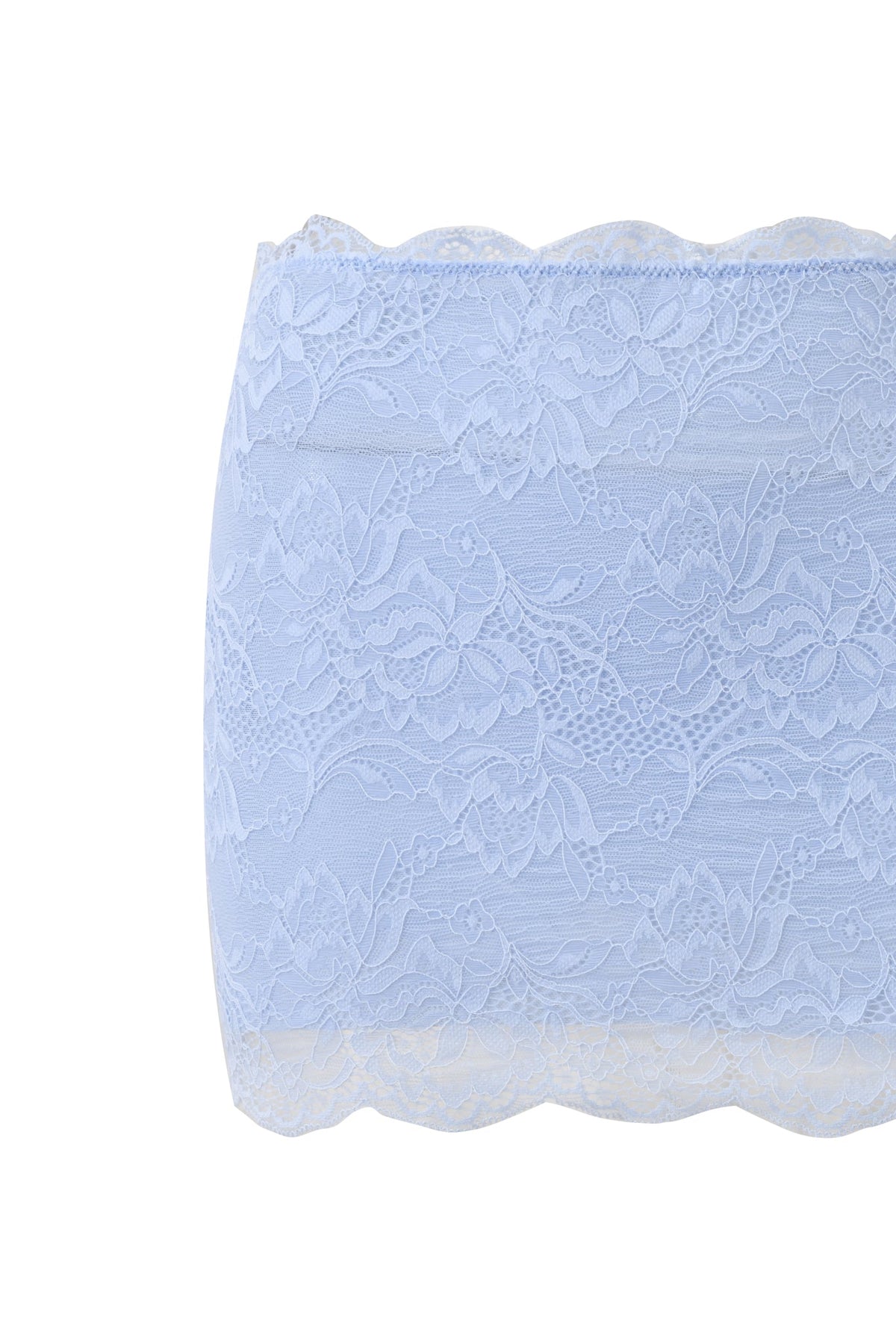 SALLI LACE MINI SKIRT - BABY BLUE