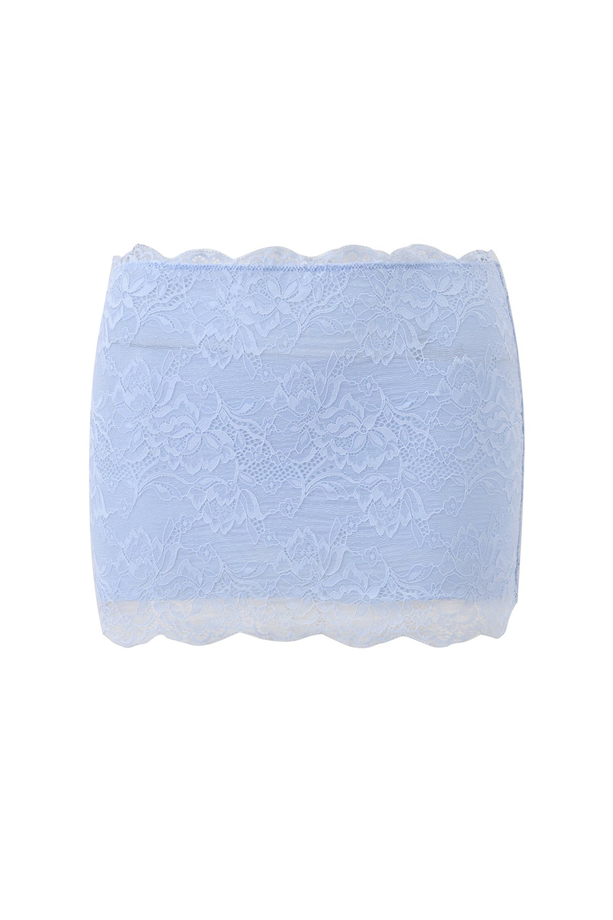 SALLI LACE MINI SKIRT - BABY BLUE