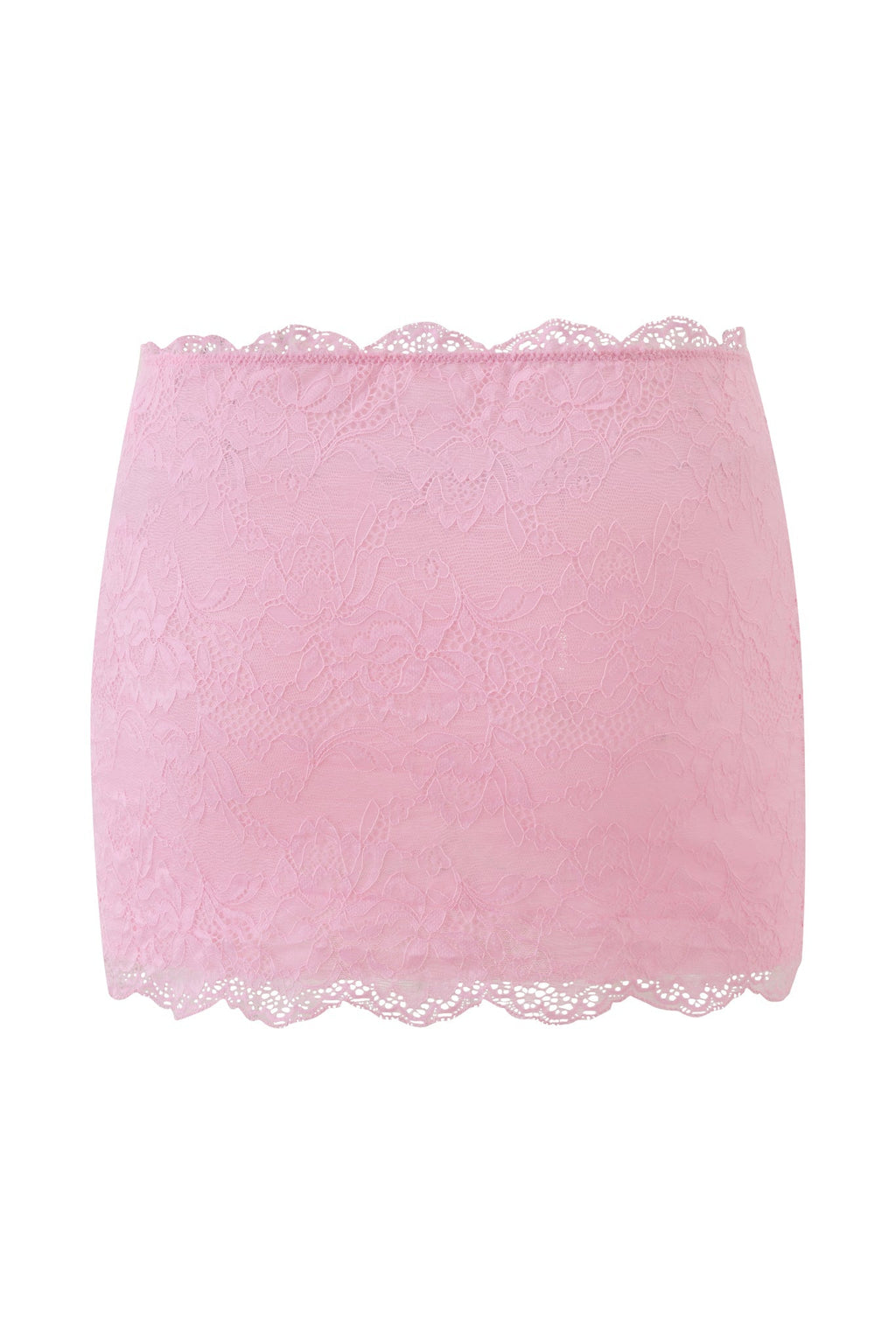 SALLI LACE MINI SKIRT - BABY PINK