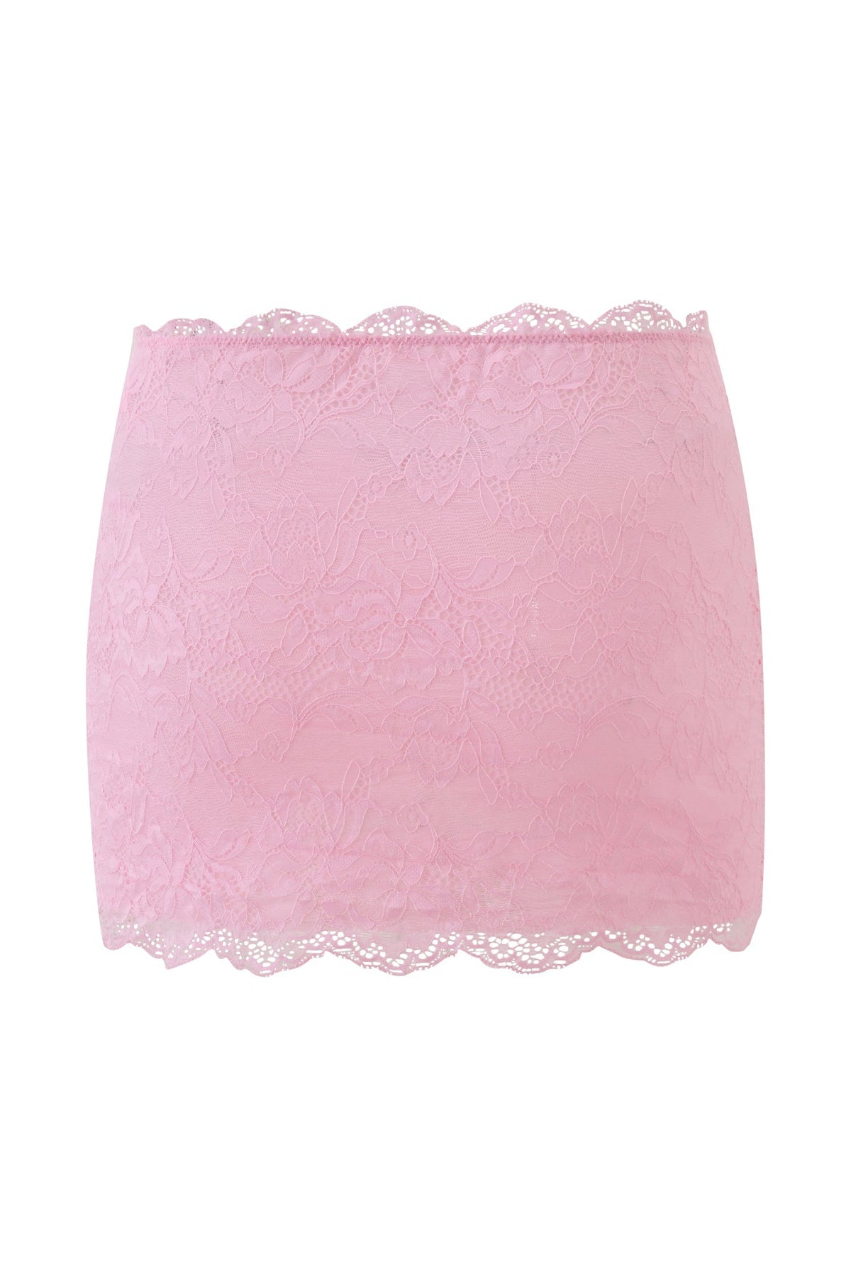 SALLI LACE MINI SKIRT - BABY PINK