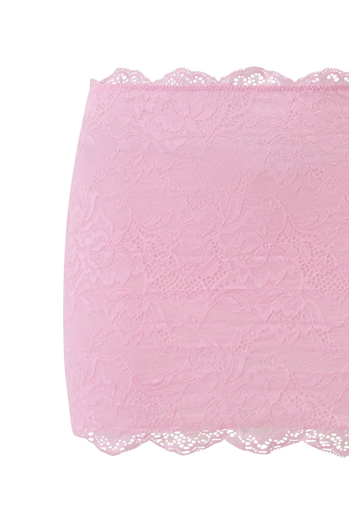 SALLI LACE MINI SKIRT - BABY PINK