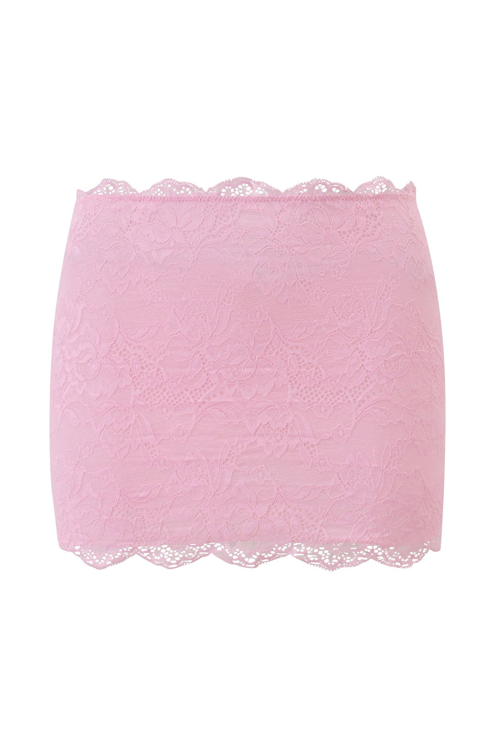 SALLI LACE MINI SKIRT - BABY PINK
