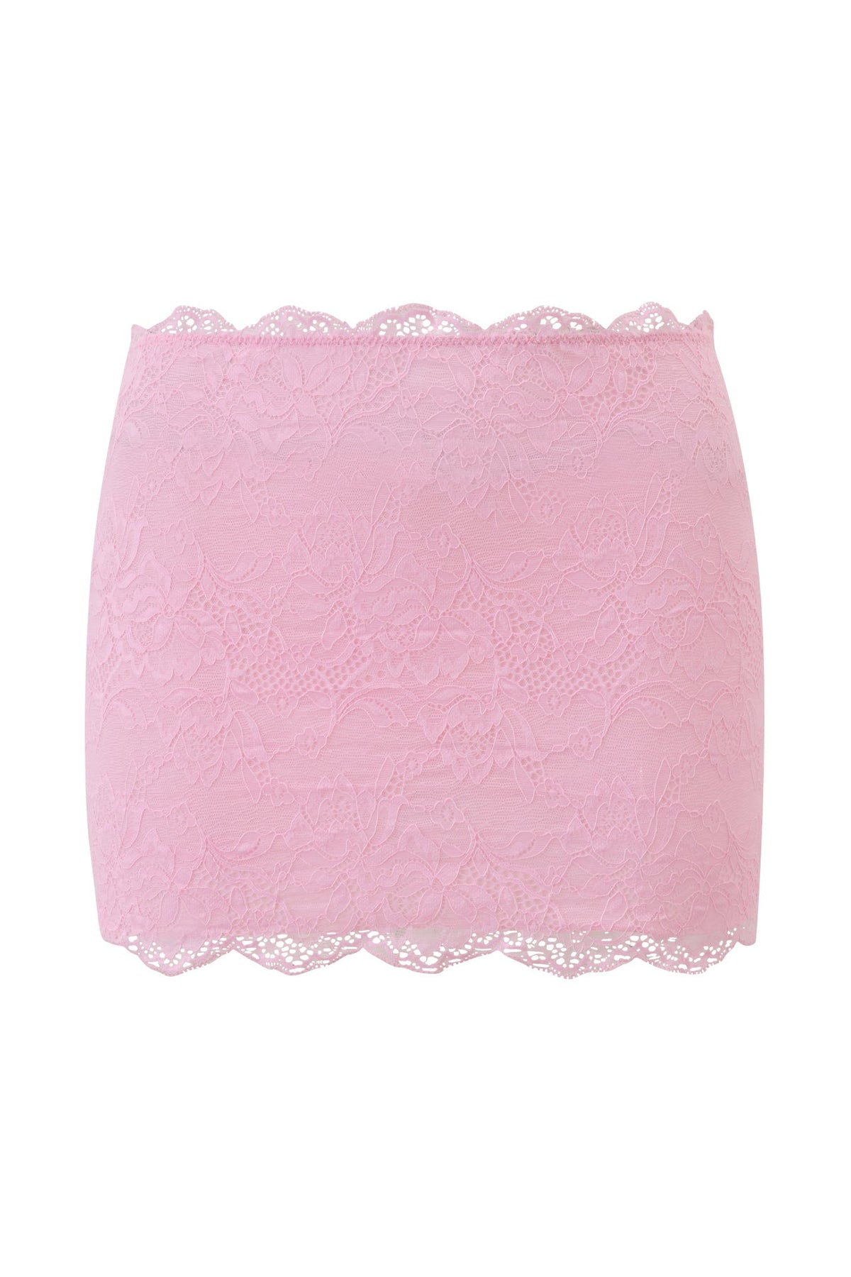 SALLI LACE MINI SKIRT - BABY PINK