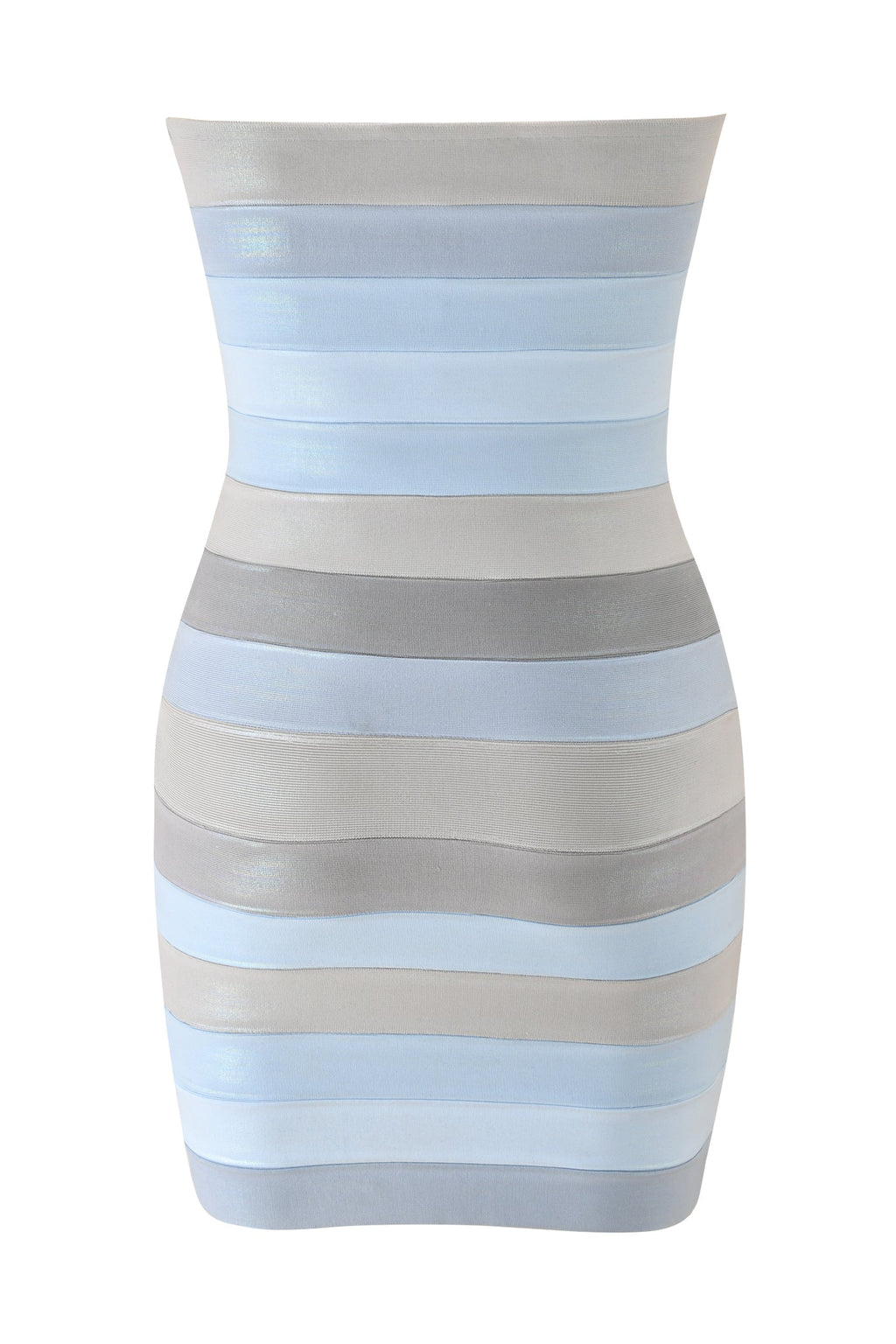 ZUNA PLATINUM BANDAGE MINI DRESS - BABY BLUE