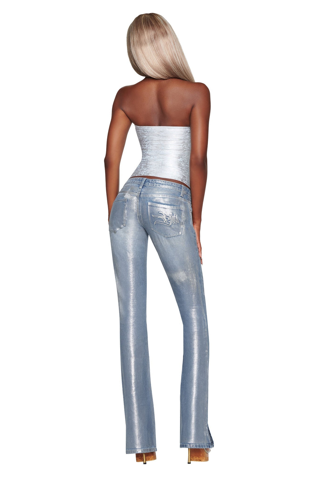 RENATA JEAN - SILVER METALLIC WASH