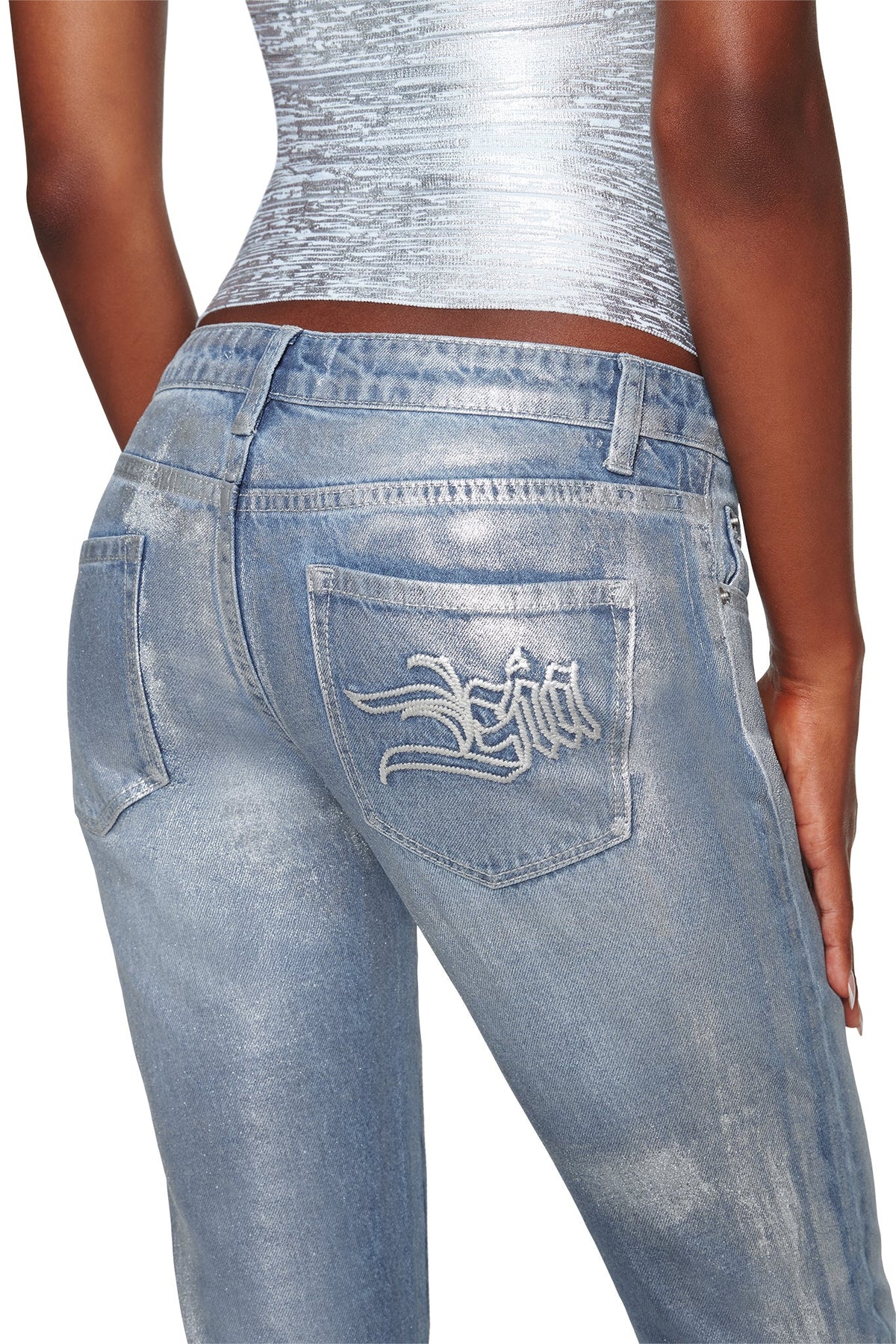 RENATA JEAN - SILVER METALLIC WASH
