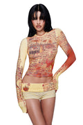 T-REX BLARE 2.0 LONG SLEEVE TEE - YELLOW