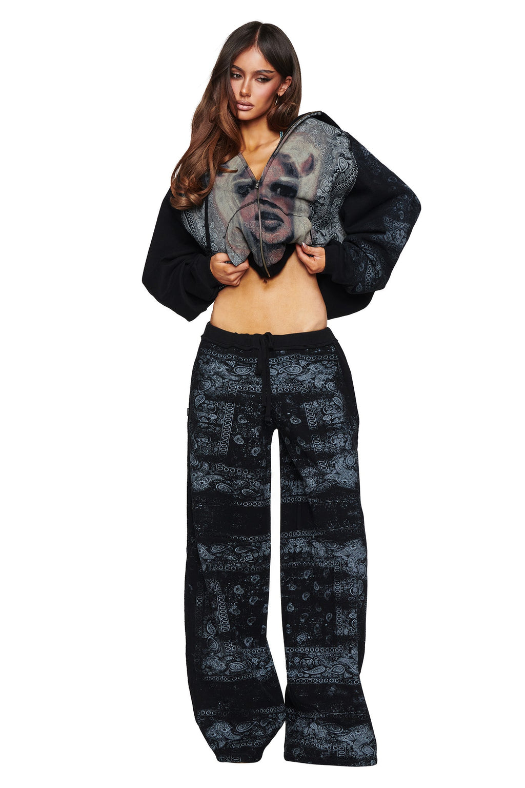 T-REX TRACKPANT - BLACK BANDANA