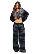 T-REX TRACKPANT - BLACK BANDANA
