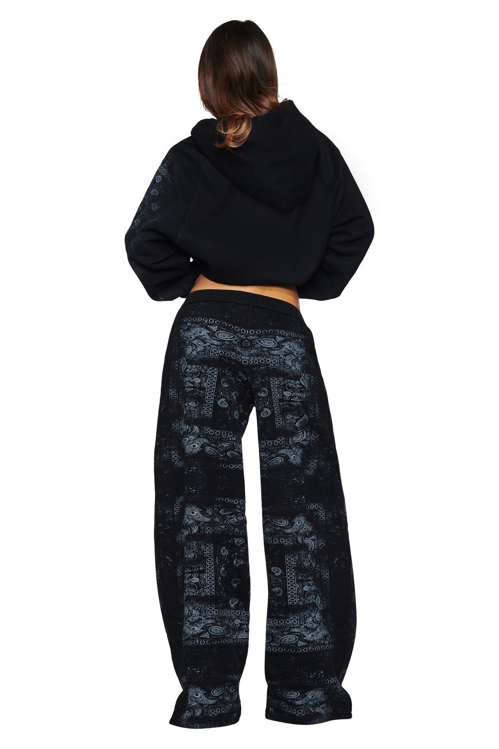 T-REX ZIP THRU HOODIE - BLACK BANDANA
