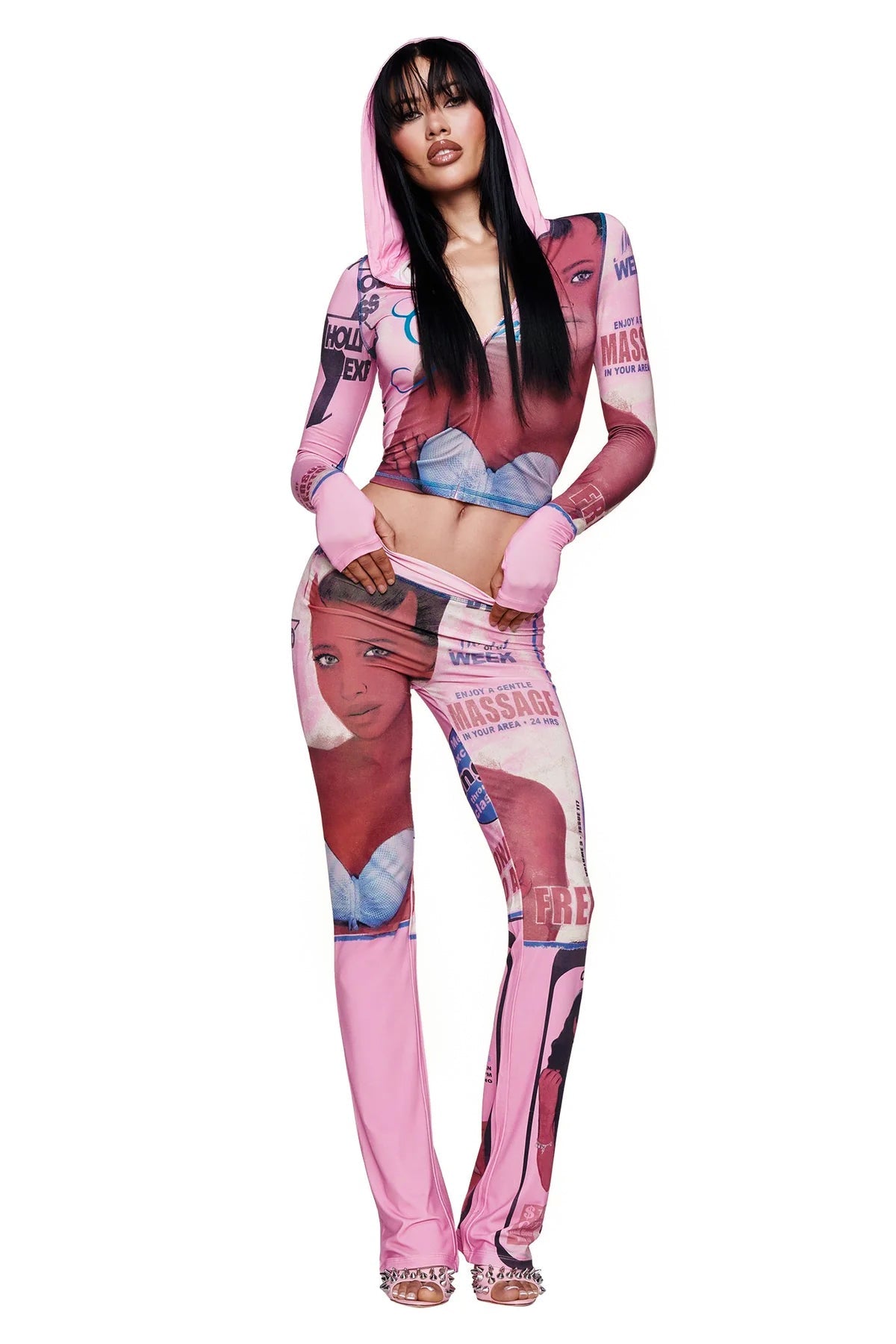 T-REX BLARE HOODIE - PINK