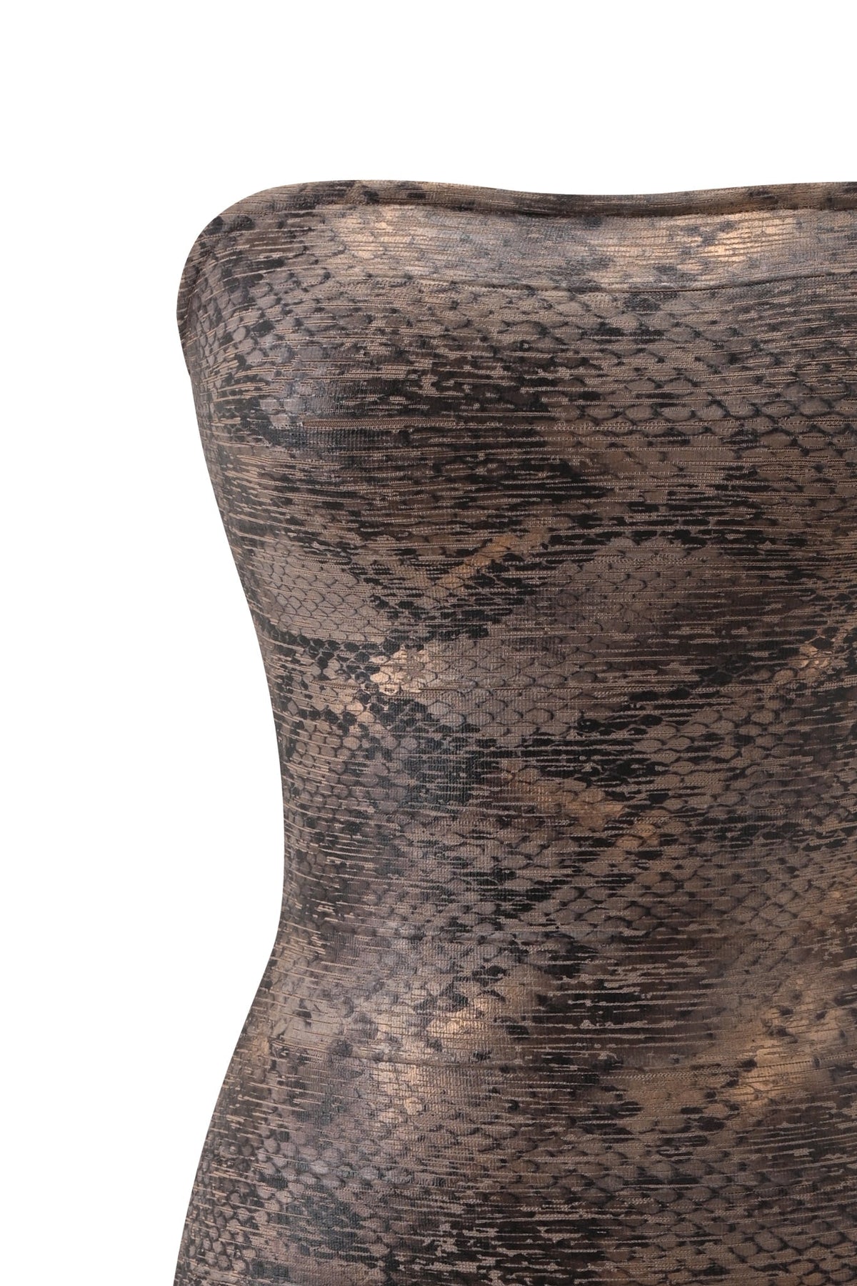 NIKA REPTILE BANDAGE MINI DRESS - BRONZE PYTHON