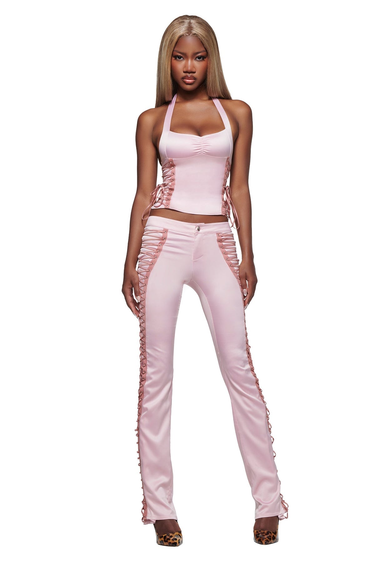 HOLLI SATIN PANT 2.0 - PINK