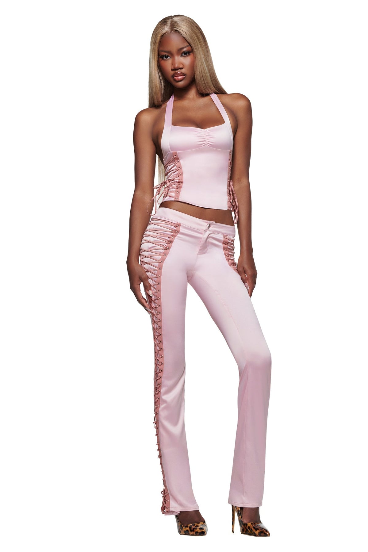 HOLLI SATIN PANT 2.0 - PINK