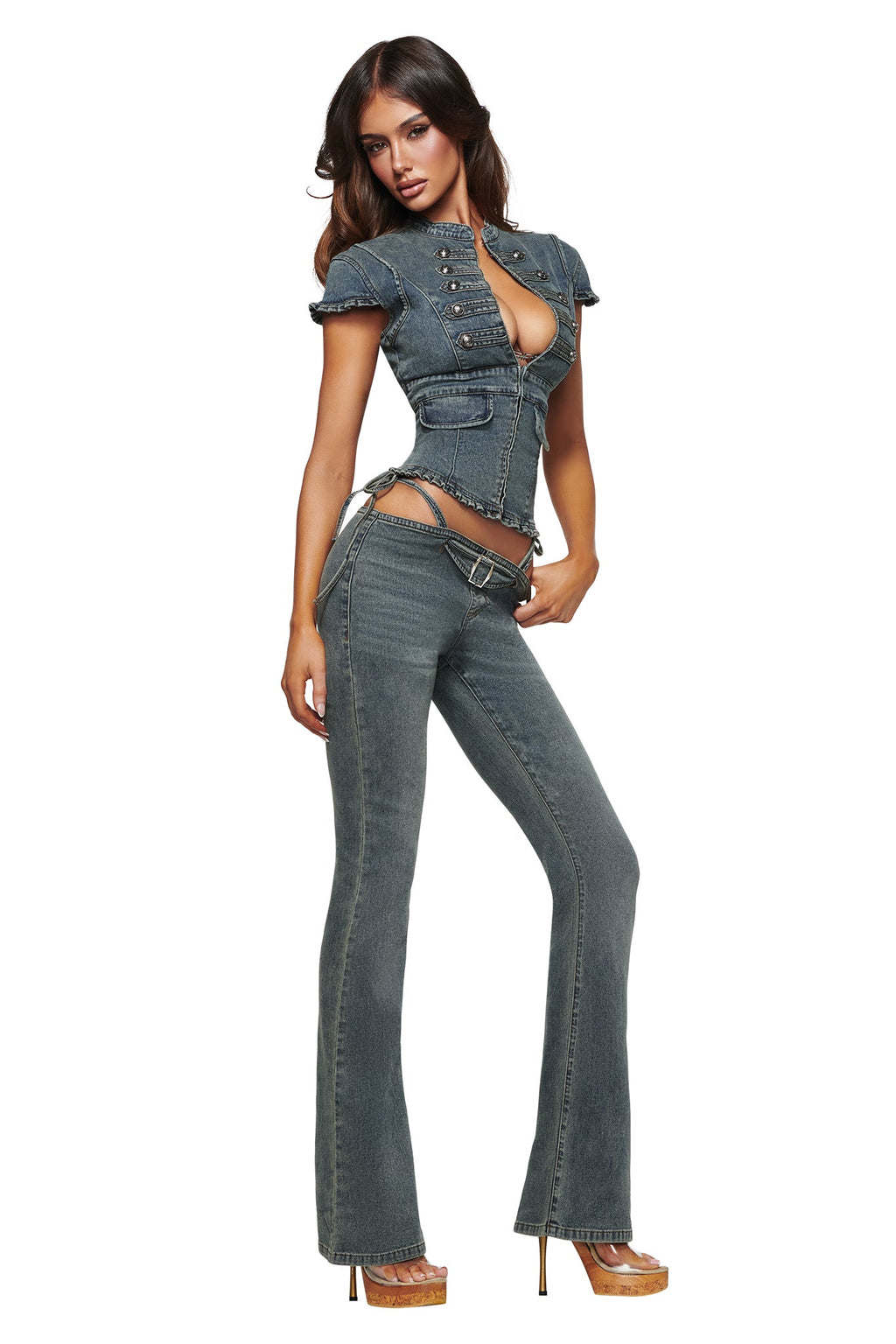 JET G-STRING DENIM PANT - FADED INDIGO