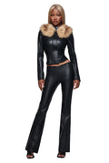DUA PU PANT - BLACK
