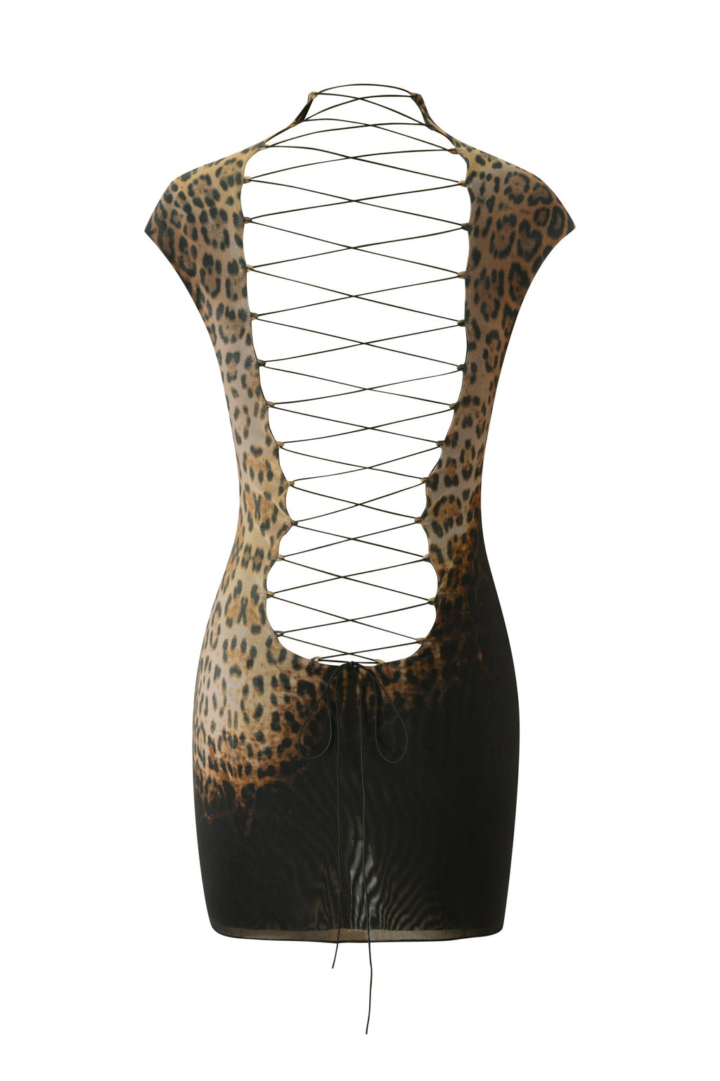ZOYA MINI DRESS - BLACK LEOPARD