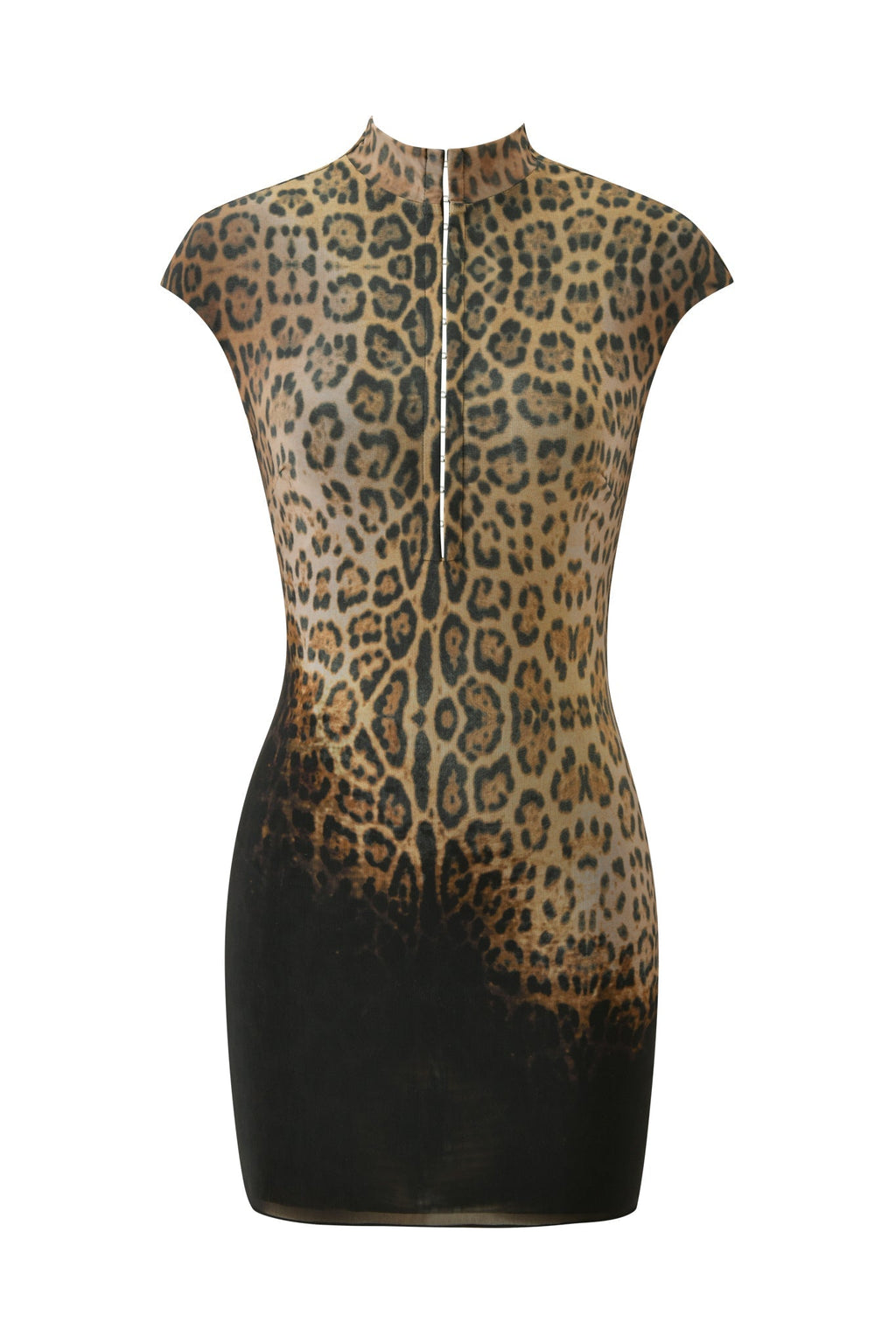 ZOYA MINI DRESS - BLACK LEOPARD